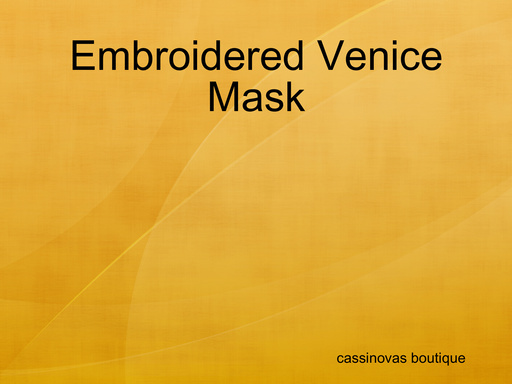 Embroidered Venice Mask