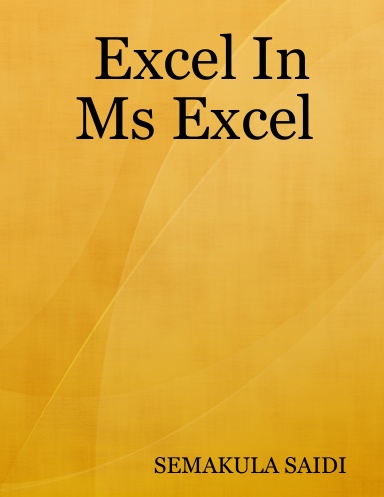Excel In Ms Excel