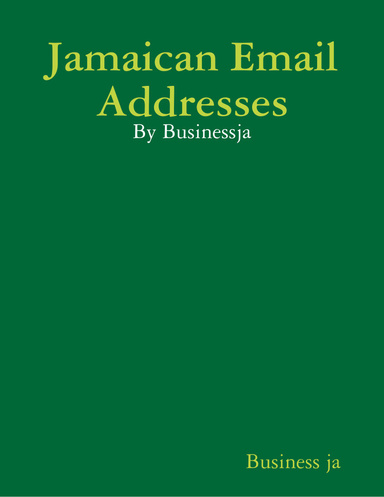 Jamaican Email Addresses