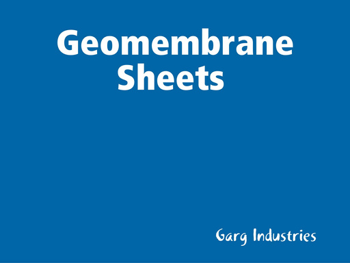 Geomembrane Sheets