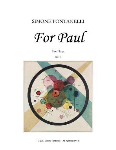 For Paul - for harp (2017) - music score