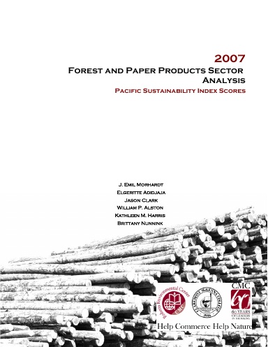 Forest and Paper Products Sector Analysis 2007 (black and white)