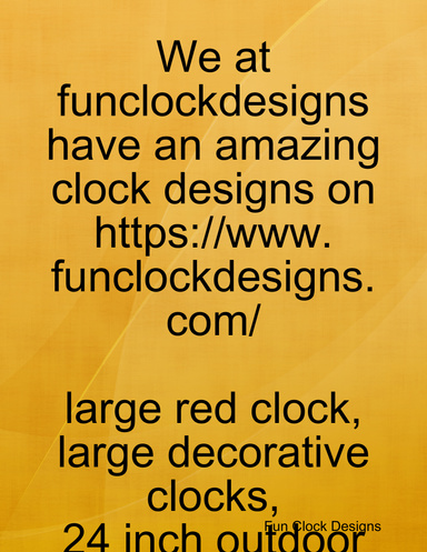 Large Decorative Clocks