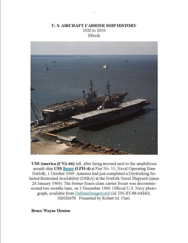 U. S. AIRCRAFT CARRIER SHIP HISTORY (1920 to 2019)