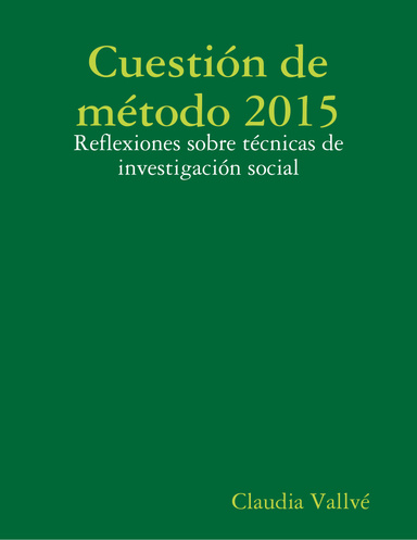 Cuestión de método 2015