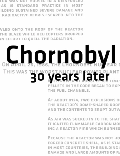 Chornobyl 30 Years Later