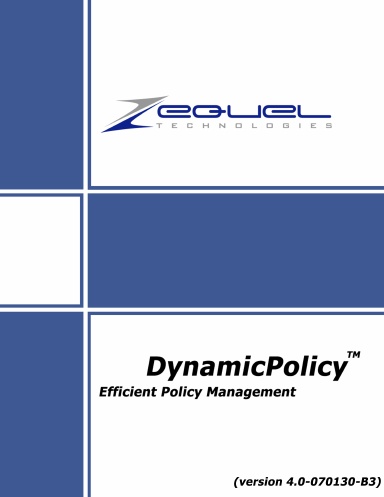 DynamicPolicy User Manual (version 4.0-070130-B3)