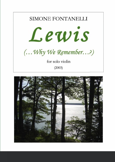 Simone Fontanelli - LEWIS - for solo violin (2003) - Music score