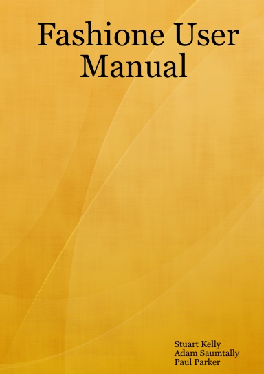 Fashione User Manual