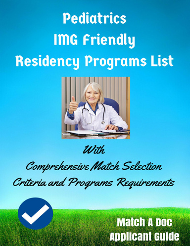 Pediatrics IMG Friendly Residency Programs List