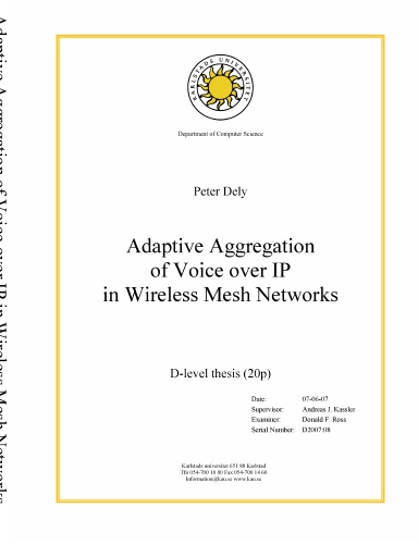 Adaptive Aggregation of Voice over IP in Wireless Mesh Networks