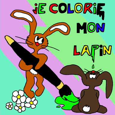 je colorie mon lapin