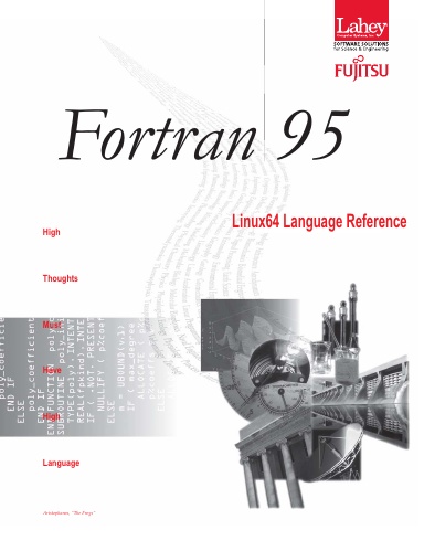 Lahey/Fujitsu Linux64 Fortran Language Reference