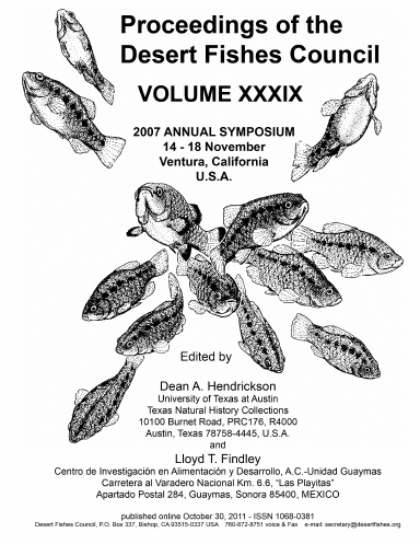 Proceedings of the Desert Fishes Council - Volume 39 (2007)