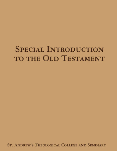 Special Introduction to the Old Testament