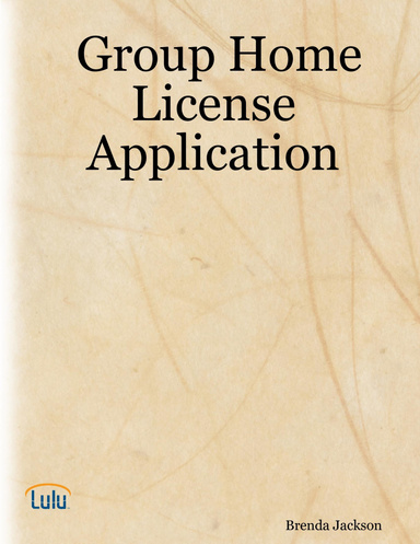 Group Home License Application