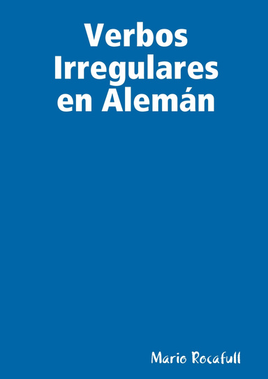 Verbos Irregulares en Alemán