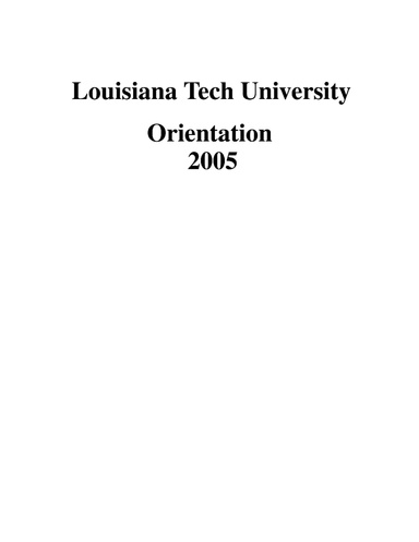 Orientation 2005 at Louisiana Tech University