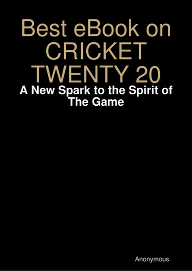 Best eBook on CRICKET TWENTY 20