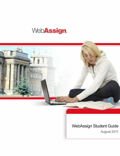 WebAssign Student Guide, August 2011