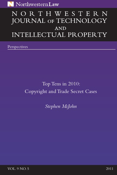 Northwestern Journal of Technology & Intellectual Property v9.5