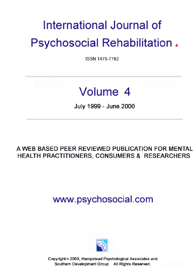 International Journal of Psychosocial Rehabilitation Vol. 4