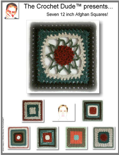 Seven Crochet Dude Afghan Squares