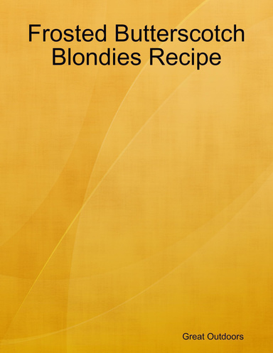 Frosted Butterscotch Blondies Recipe