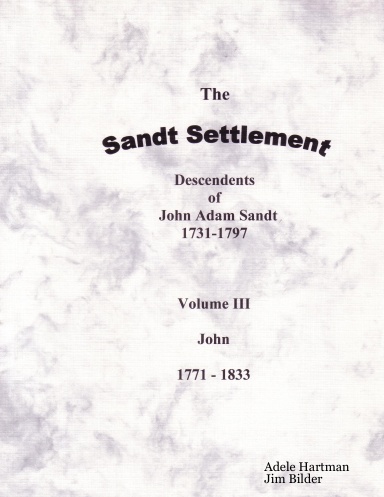 Sandt Settlement  Volume III