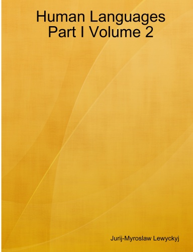 Human Languages Part I Volume 2