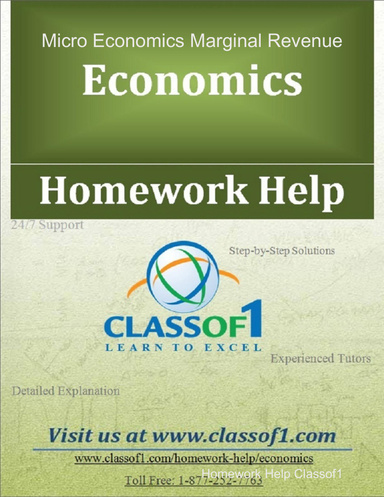 Micro Economics Marginal Revenue