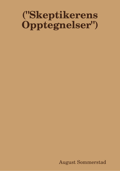 ("Skeptikerens Opptegnelser")