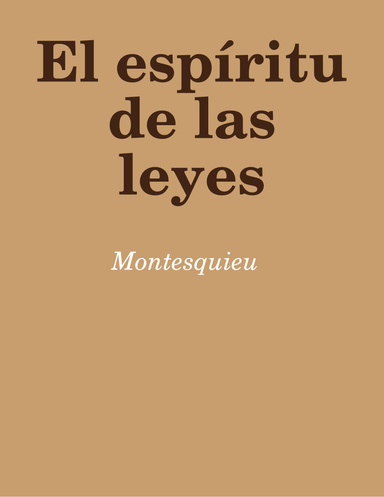 El espíritu de las leyes