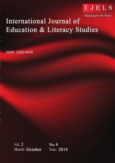 International Journal of Education and Literacy Studies [Vol 2, No 4 (2014)]