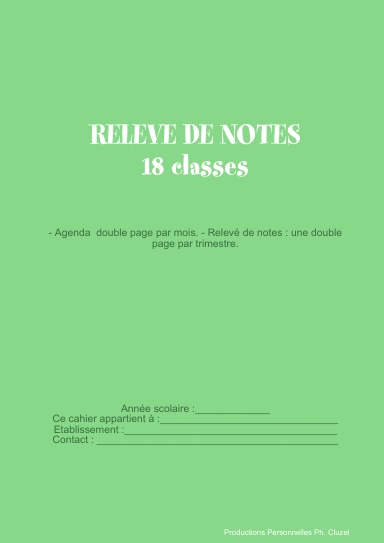 RELEVE DE NOTES 18 classes