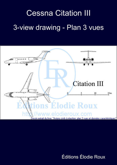 3-view drawing - Plan 3 vues - Cessna Citation III