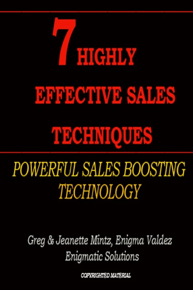 7 Highly Effective Sales Techniques