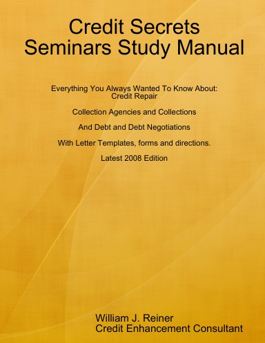 Credit Secrets Seminars Study Manual