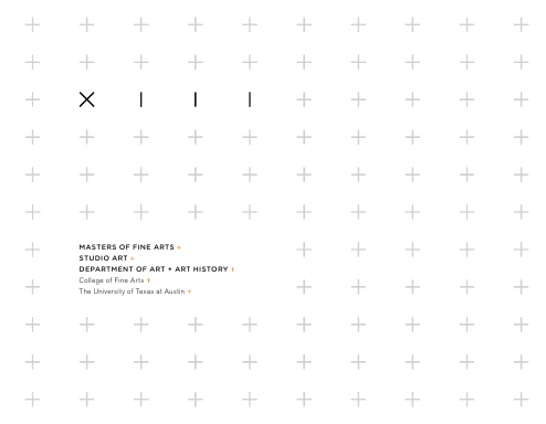 University of Texas MFA Catalogue 2008