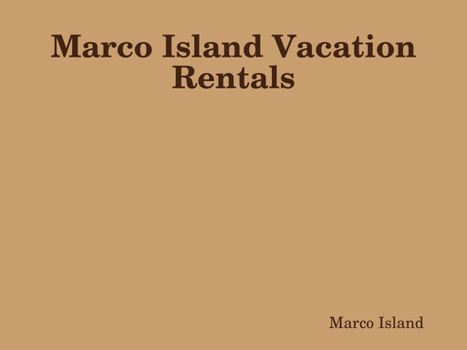 Marco Island Vacation Rentals
