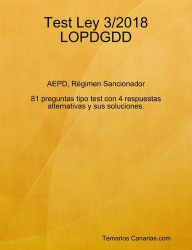 Test Ley 3/2018 LOPDGDD: AEPD, Régimen Sancionador