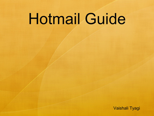 Hotmail Guide