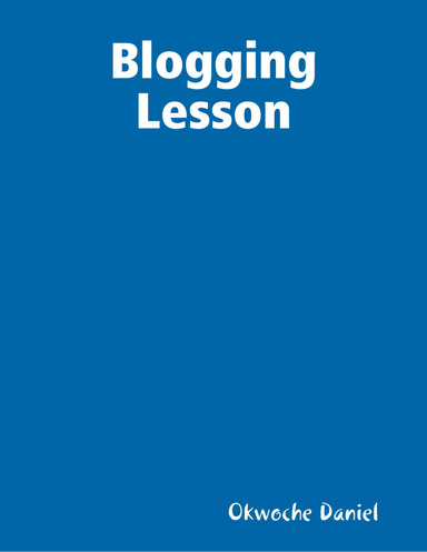 Blogging Lesson