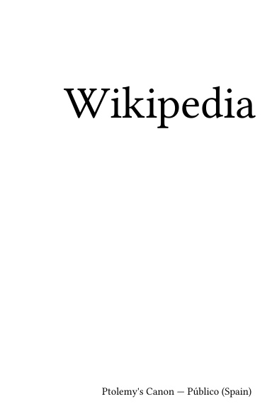 Volume 5644, Ptolemy's Canon --- Público (Spain)