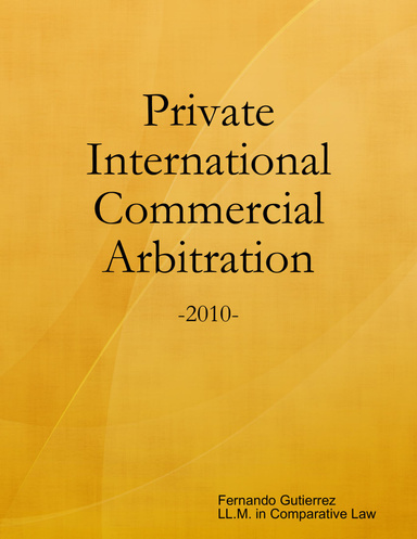 Private International Commercial Arbitration
