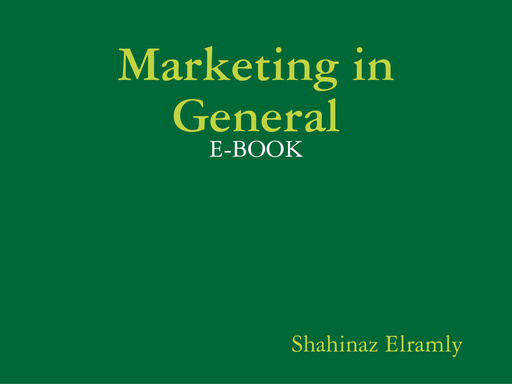 Marketing in General - E-BOOK