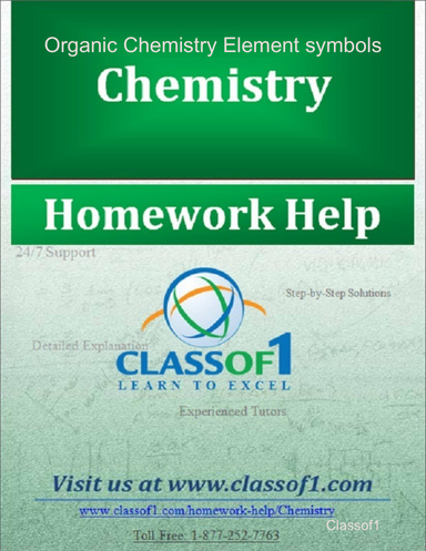Organic Chemistry Element symbols