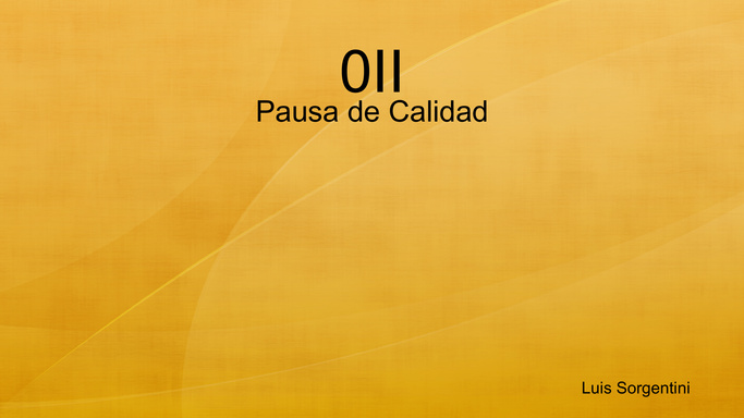 0II Pausa de Calidad