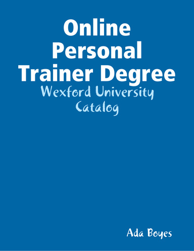 Online Personal Trainer Degree