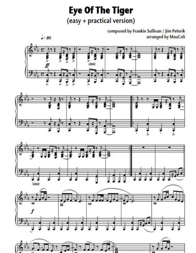 EYE OF THE TIGER Piano Sheet music